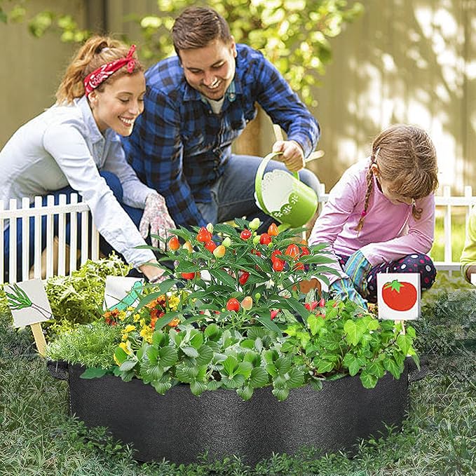 ZtohPyo 2-Pack 50 Gallon Plant Grow Bags, Large Fabric Raised Garden Bed with Handles,Durable Garden Beds Planters Aeration Gardening Container to Grow Vegetables for Outdoor Plants