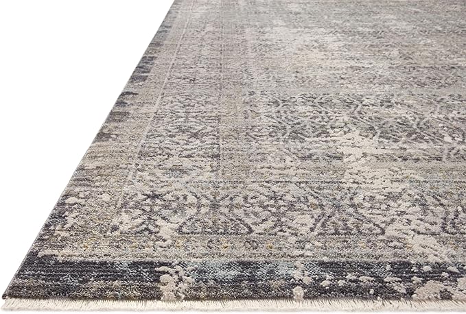 Loloi Amber Lewis Alie Collection ALE-04 Sky/Stone 9'-6'' x 13'-1'', .13'' Pile Height, Area Rug