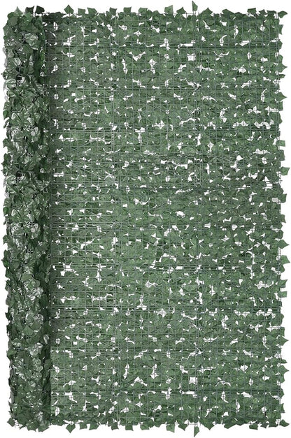 VEVOR Artificial Ivy Privacy Fence Screen, 96 x 72 in Faux Ivy Vine Leaf Hedges Fence, Greenery Privacy Fence with Strengthened Joint, Green Wall Decoration for Outdoor Garden, Yard, Balcony