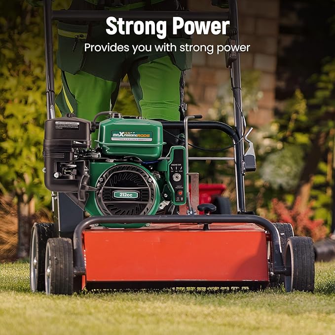maXpeedingrods 7HP 212cc Gas Engine, Electric Start 4 Stroke OHV Horizontal Shaft Gasoline Engine, Shaft 3/4" (19mm) Diameter, Shaft 3/16" Keyway for Go-Karts Log Splitters Lawn Mowers