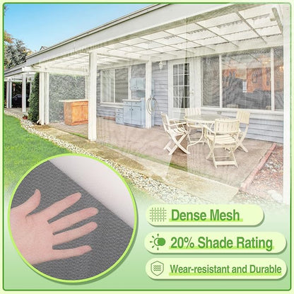 ANPHSIN Stronger Garden Mesh Netting - 10 x 20 ft PP Nanocomposite Bird Net Barrier, Mosquito Netting Screen for Outdoor Plants Vegetables Patios Balconies Terraces, Shading Rate 20% (White)
