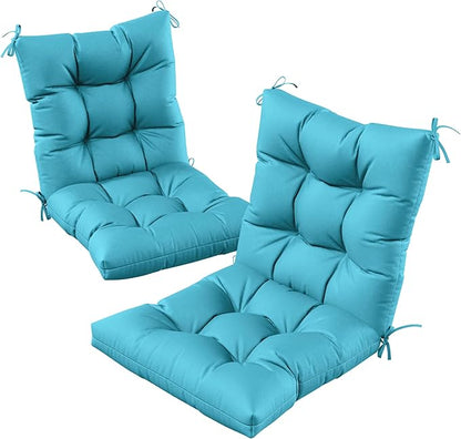 Patio Seat&Back Chair Cushions for Outdoor Furniture，Comfortable Cushions for Rocking/Dining/Lawn Chair-Set of 2