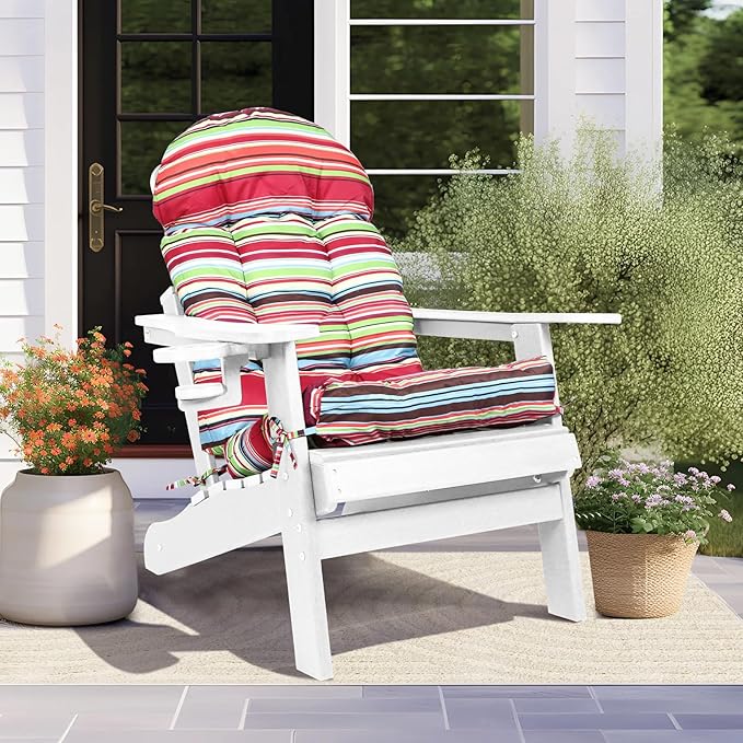 Adirondack Chair Cushions Set of 2, Rocking Chair Cushions High Back, Thickened Patio Chair pad for Indoor and Outdoor, 44''L x 19''W x 4''H