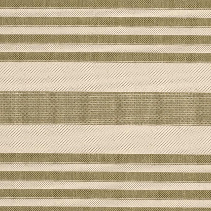 SAFAVIEH Washable Rug Outdoor Courtyard Collection - 6'7" x 9'6", Green & Beige, Non-Shedding & Easy Cleaning, Ideal for Patio, Backyard, Mudroom (CY6062-244)