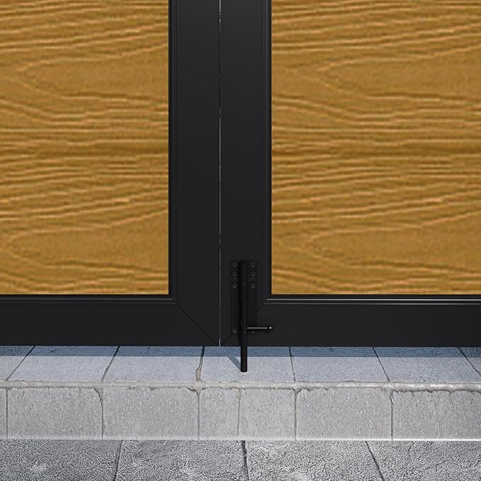 Wood Plastic Privacy Double Fence Gate 6ft(H) x 8ft(W), Metal Frame with Knob Kits, Durable Composite Outdoor Gate,Yellow Teak
