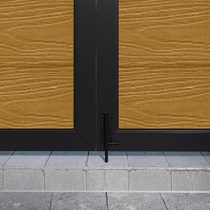 Wood Plastic Privacy Double Fence Gate 6ft(H) x 8ft(W), Metal Frame with Knob Kits, Durable Composite Outdoor Gate,Yellow Teak