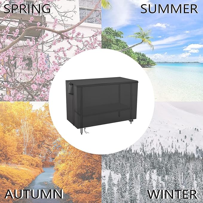 Outdoor Prep Table Cover 24 Inch, Waterproof Fadeproof UV Resistant Patio Stainless Steel Metal BBQ Table Cover All Season Protection for Outdoor Table 500D - 24 X 18 X 34 Inch