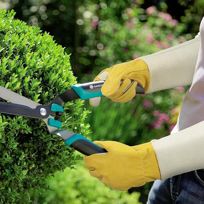 HLDD HANDLANDY Long Gardening Gloves for Women Men - Leather Rose Pruning Gloves Thorn Proof - Breathable Working Glove