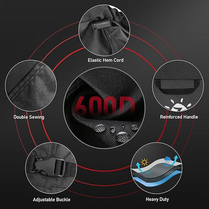 Zettum Outdoor Lounge Chair Cover - Waterproof Patio Chaise Lounge Chair Cover, 600D Heavy Duty Fade-Resistant Outdoor Seating Covers For Pool Lounge Chair, Lawn Bench Furniture 64 x 30 x 30 Inch