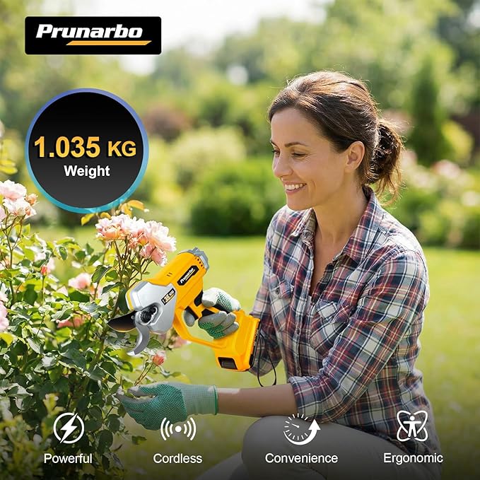 Brushless Electric Pruning Shears Compatible with DEWALT 20V MAX Battery, Professional Cordless Pruner for Tree & Garden Maintenance, 35mm One-Cut Capacity, SK5 Blades, Tool Only