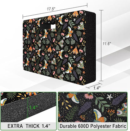 Extra Thick Kneeling Pad — Heavy Duty, Extra Large Foam Kneeler Mat for Gardening, Water & Dirt Resistant, Lightweight, Butterfly