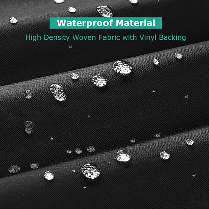 SunPatio Outdoor Heavy Duty Waterproof Wood Pellet Grill and Smoker Cover, UV Resistant Full Length BBQ Cover Compatible with Traeger 22 Series, Lil' Tex Grill and More, All Weather Protection