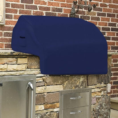 Covers & All Built-in Grill Cover for Outdoor Grill – Heavy Duty 12 oz Waterproof Built-in BBQ Grill Cover, PVC-Coated Polyester with Elastic Hem for Snug Fit (57 x 27 x 26 inches, Blue)