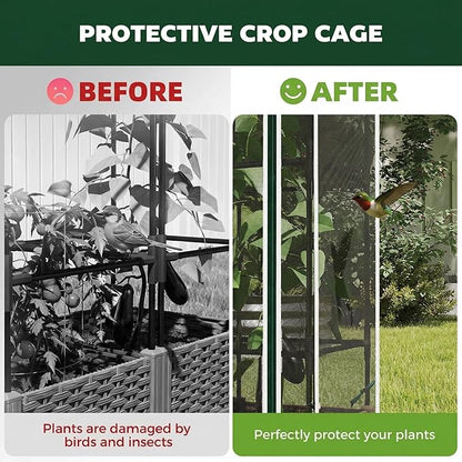 Outsunny Raised Garden Bed with Trellis, 46.5" Tomato Cage with Crop Cage, Self Watering Planter Box with Drainage Holes and Plugs for Outdoor Patio Climbing Plants, Vines, Vegetables, Flowers, White