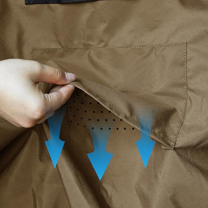 Tempera Patio Table Cover , Sectional Sofa , Dining Set Cover Outdoor , Anti-Fading , Waterproof for Outside Furniture, 110"D x 27.8"H, Taupe