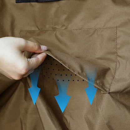 Tempera Patio Table Cover , Sectional Sofa , Dining Set Cover Outdoor , Anti-Fading , Waterproof for Outside Furniture, 110"D x 27.8"H, Taupe