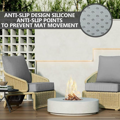 24" x 24" x 6" Outdoor Deep Seat Cushions Set - 4 Set Waterproof & Fade Resistant Patio Furniture Replacement Cushions, Non-Slip Outdoor Cushions Fit Loveseats, Couches, Chairs, and Sofas.