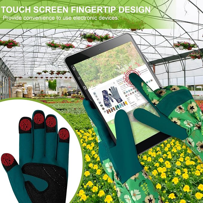 Long Gardening Gloves for Women Thorn Proof Leather Garden Gloves Breathable Working Gloves for Women Yard Outdoor