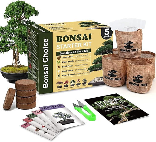 Meekear Indoor Starter Kit with Complete Planting Tools, Gardening DIY Gift for Plant Lovers