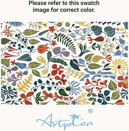 ARTPLAN Seat/Back Outdoor Chair Cushion,Set of 4 Patio Chair Cushion with Tie,Tufted Replacement for Patio Furniture,40x20x4 Inches,4 Count,Floral