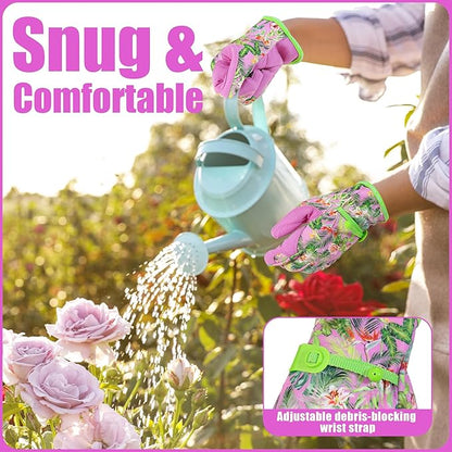 HANDLANDY Women Safety Work Gloves Utility Touch Screen Working Grip Glove for Yardwork Gardening Breathable Mechanic Gloves
