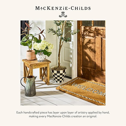 MACKENZIE-CHILDS Pot Climber, Decorative Flowerpot Hanger, Indoor and Outdoor Planter Hanging Decor, Courtly Check Butterfly