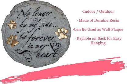 Spoontiques - Garden Décor - No Longer By My Side Stepping Stone - Decorative Stone for Garden, 9.63" Diameter