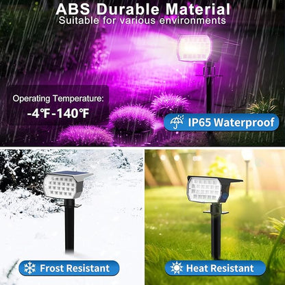 Tadyreal Solar Color Changing Spot Lights Outdoor Waterproof Colored RGB Solar Powered Landscape Lights for Yard 7 Lighting Modes Multicolor Solar Spotlights for Pathway Garden Outside (10 Pack)