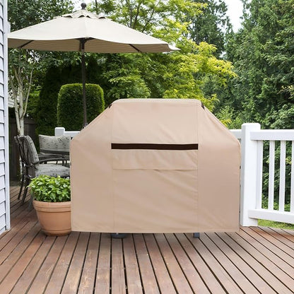 Outdoor BBQ Grill Cover 53" W x 25" D x 43" H - Rip-Proof Waterproof Windproof UV Resistant, Durable & Stylish, Heavy Duty Grill Cover for Patio