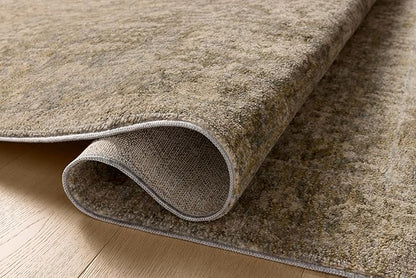 Loloi Magnolia Home by Joanna Gaines Junie Collection JUE-02 Moss/Natural 2'-0" x 3'-0", .38" Pile Height, Accent Rug