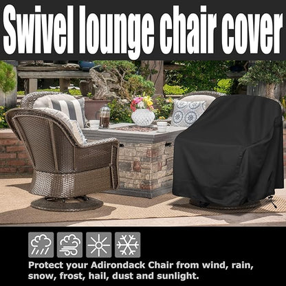 Outdoor Swivel Lounge Chair Cover 4 Pack,Waterproof Heavy Duty Outdoor Chair Covers, (39" W X 37" D X 38" H) Patio Furniture Cover for Swivel Patio Lounge Chair