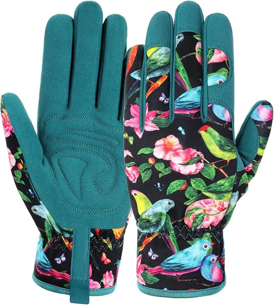 fauson Gardening Gloves - Gardening Gloves for Women Firm Grip Breathable Garden Gloves Thorn Proof for Digging, Planting