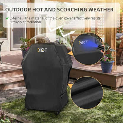KPT 30 Inch Grill Cover for Outdoor Grill - Heavy Duty Waterproof 420D BBQ Cover with Hook, Air Vent, Buckle - Gas Grill Cover, UV & Fade Resistant, BBQ Grill Cover for Weber, Nexgrill, Char Broil