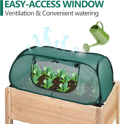 Garden Bed Cover, Mesh Netting Tent, Crop Cage for Raised Bed,- 30% Sunblock Shade Cloth with Metal Anchoring Spikes - Protects Plants Against Birds and Small Animals - 45"x22"x16"(H)