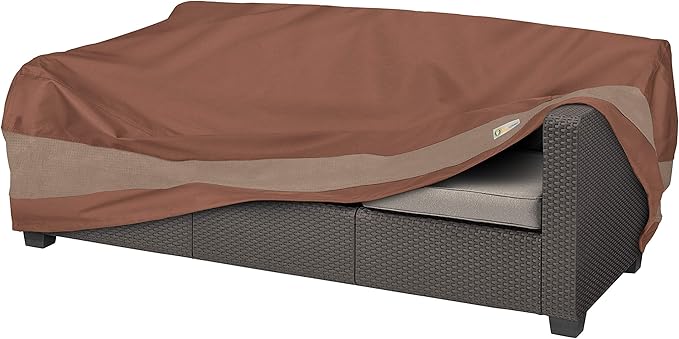 Duckcovers Ultimate Waterproof Patio Sofa Cover, Outdoor Couch Cover with All Weather Protection, Patio Furniture Covers with Attachment Strap, 77"W x 35"D x 35"H, Outdoor Sofa Cover