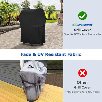 SunPatio 2 Burner Grill Cover 30 Inch, Heavy Duty Waterproof Small BBQ Cover Compatible for Weber Spirit 210 Series, Charbroil, Kenmore Grills, Compared to Weber 7105 (Not Fit for Spirit II E-210)