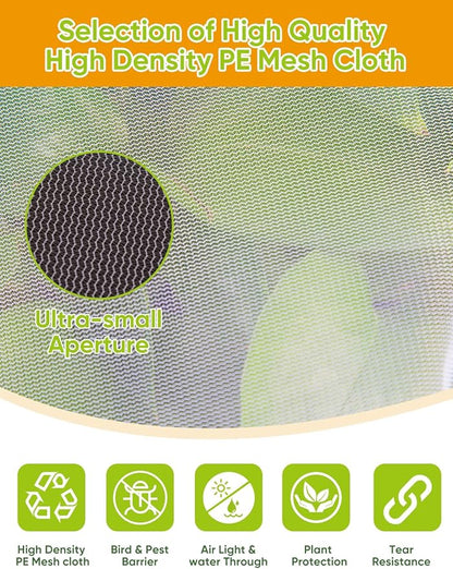 Bird Netting for Blueberry Bushes - 6Pcs Garden Netting Pest Barrier with Drawstring,Garden Plant for Vegetables Fruits Tree Cicada Netting for Trees (6,32x32inch/6PACK)