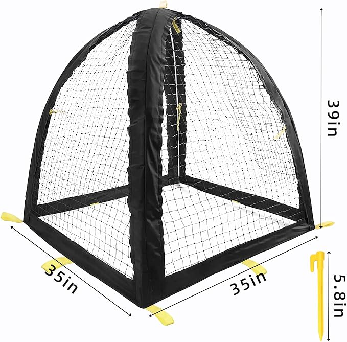 Large Pest Guard Cover-35 x35 x 39 Inch Pest Guard Tent with Stakes-Garden Plants Cloche Tent for Protect Plants Vegetables Fruits Shrubs from Squirrel Bird Eating (L)