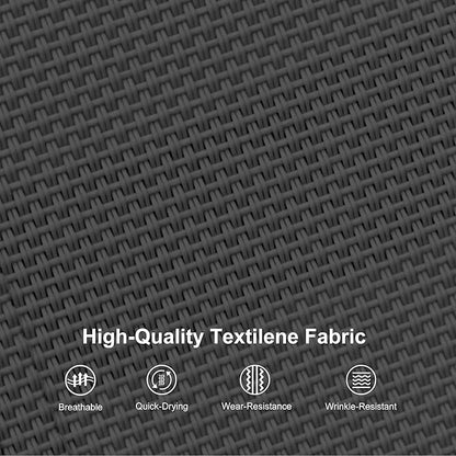 PURPLE LEAF Patio Chaise Lounge Set of 3 Outdoor Lounge Chair Beach Pool Sunbathing Lawn Lounger Recliner Chiar Outside Tanning Chairs with Arm for All Weather, Side Table Included, Black