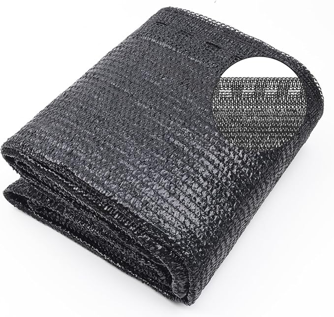Cool Area 70% 6.5x20ft Sunblock Shade Cloth Cover Mesh UV Resistant Net for Garden Flower Plant Greenhouse, Black