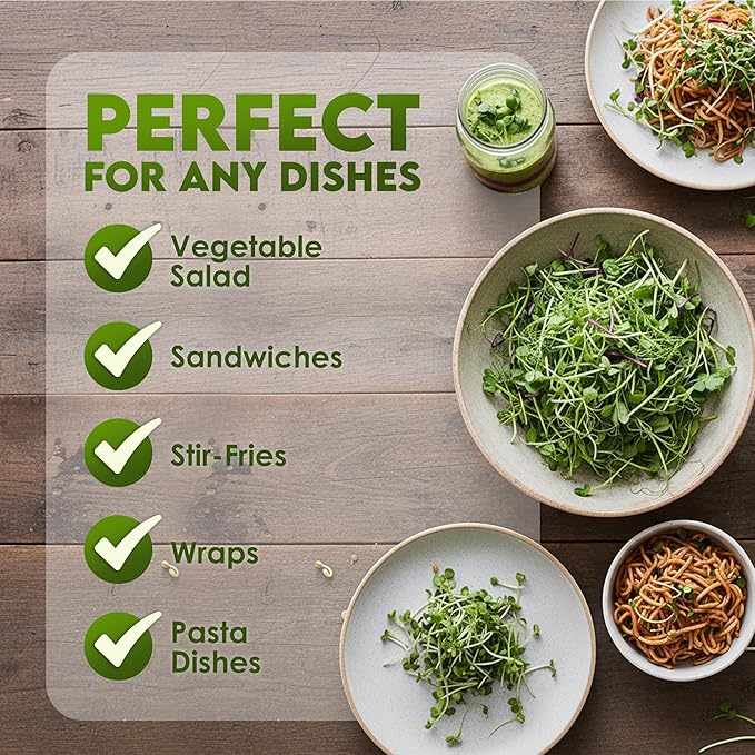 Nature Jim's Organic Broccoli Sprouting Seeds – Non-GMO, Rich in Sulforaphane, Fast-Growing Microgreen Seeds for Indoor/Outdoor Planting– Ideal Organic Sprouting Seed for Nutritious Gardening - 8oz
