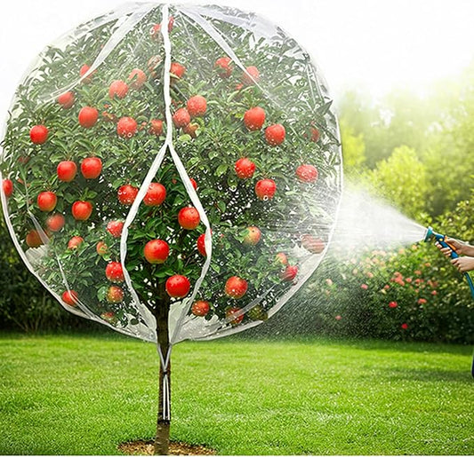 Large Fruit Tree Netting - 2 Pack 10x10FT Easy Install Plant Protection Cover, Reusable Garden Mesh Bag for Blueberry Bushes/Tomato - Blaock Birds/Insect/Squirrels
