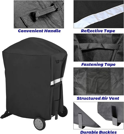 Utheer 7113 Grill Cover, 600D Heavy Duty Waterproof | For Weber Q100 Q1000 Q2000 Q2200 Series, Fits Weber 50060001 51060001, Liquid Propane Grills, Lawn & Garden