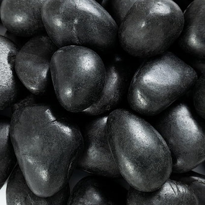 MSI Decorative Polished Black Pebbles, 1.2 inch - 2 inch, 40 lb. Bag