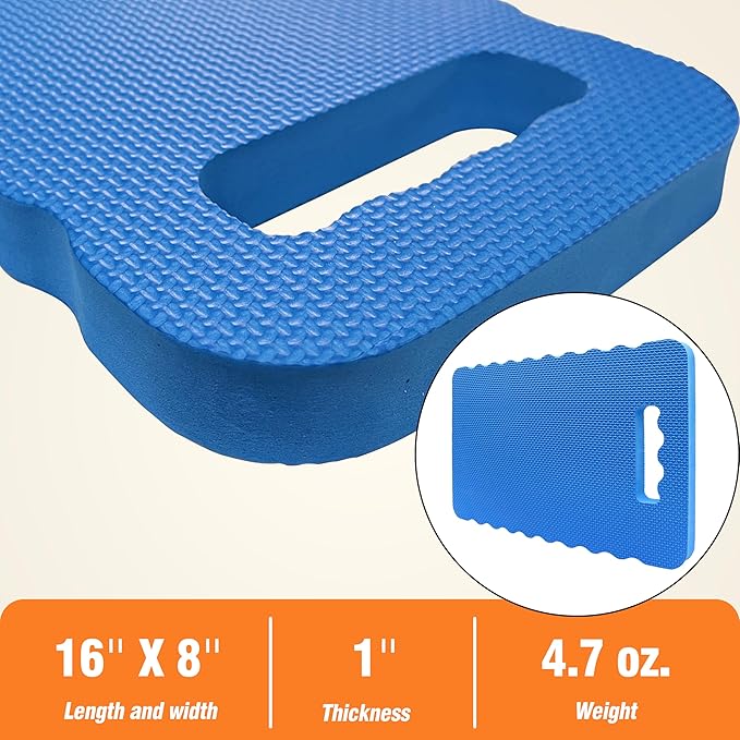 Gardzen 3-Pack Garden Kneeling Pad - For Gardening, Baby Bath, Yoga, Pilates, Exercise, Blue