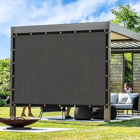 Artpuch Outdoor Pergola Shade Cover 4x12 FT Sun Shade Cloth with Grommets Dark Grey 90% UV Protection Canopy Patio Privacy Screen (Customized Available)