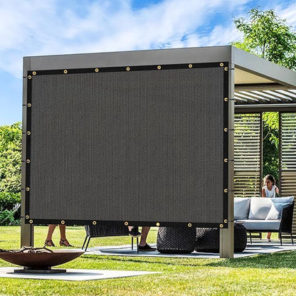 Artpuch Outdoor Pergola Shade Cover 5x6 FT Sun Shade Cloth with Grommets Dark Grey 90% UV Protection Canopy Patio Privacy Screen (Customized Available)