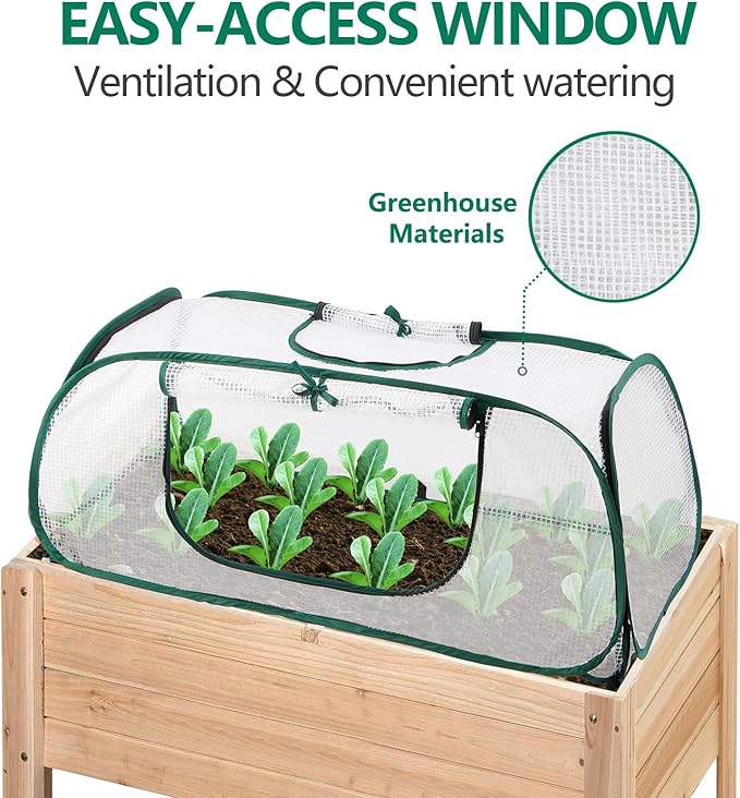 Raised Bed Cover, 45"x22"x16"(H), Garden Row Accelerator, Greenhouse, Freeze Protection Humidity Domes for Gardening Germination and Seedling Propagation