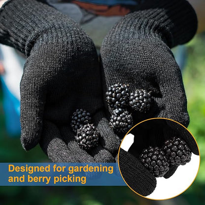 2 Pairs Gardening Gloves Long Berry Picking Gloves for Women Men Thorn proof Rose Pruning High Strength Cut Resistant Heavy Duty Glove Durable and Abrasion Resistant Pruning