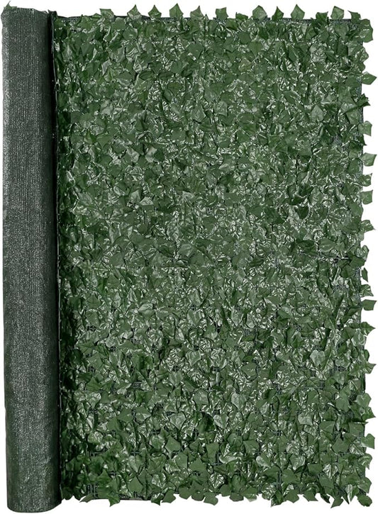 VEVOR Artificial Ivy Privacy Fence Screen, 96 x 72 in Faux Ivy Vine Leaf Hedges Fence, Greenery Privacy Fence with Mesh Cloth Backing, Green Wall Decoration for Outdoor Garden, Yard, Balcony